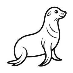 Sea Lion Outline – Line Art Minimalist Vector