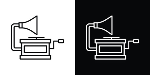 Gramophone icon Graphic vector set for ui design