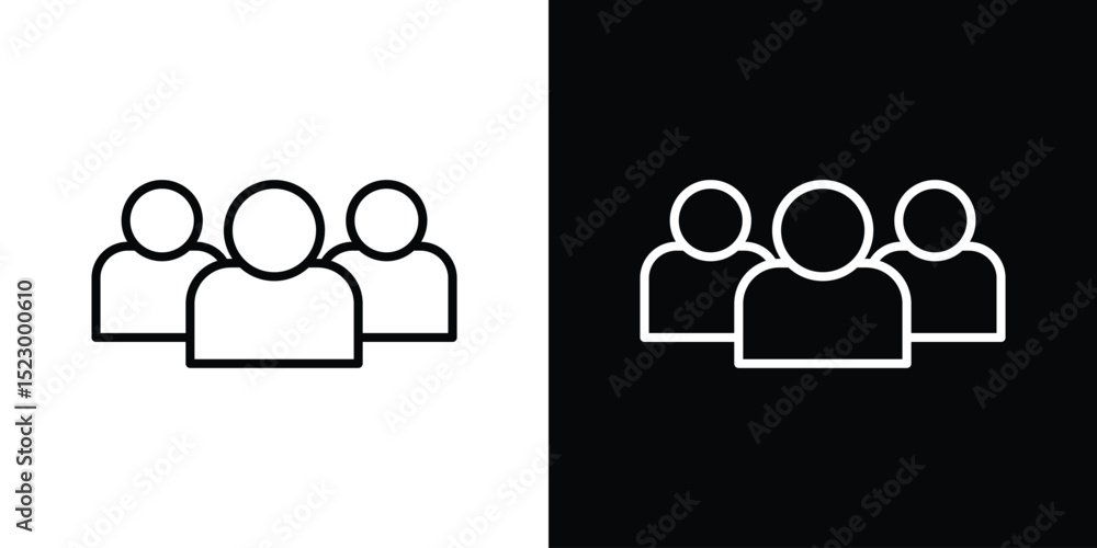 Poster group icon graphic vector set for ui design