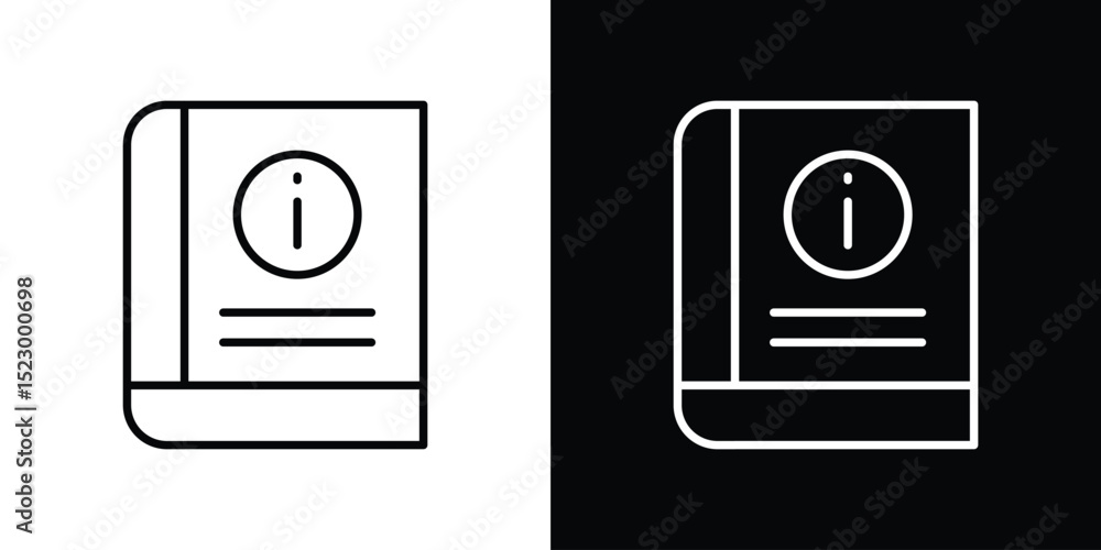 Poster guide book icon graphic vector set for ui design