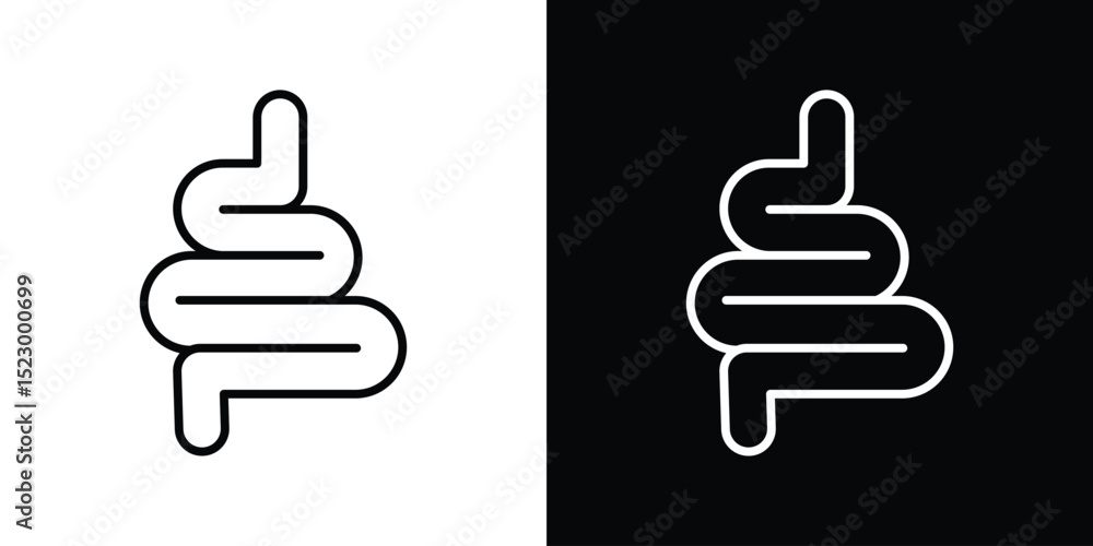 Poster gut icon graphic vector set for ui design