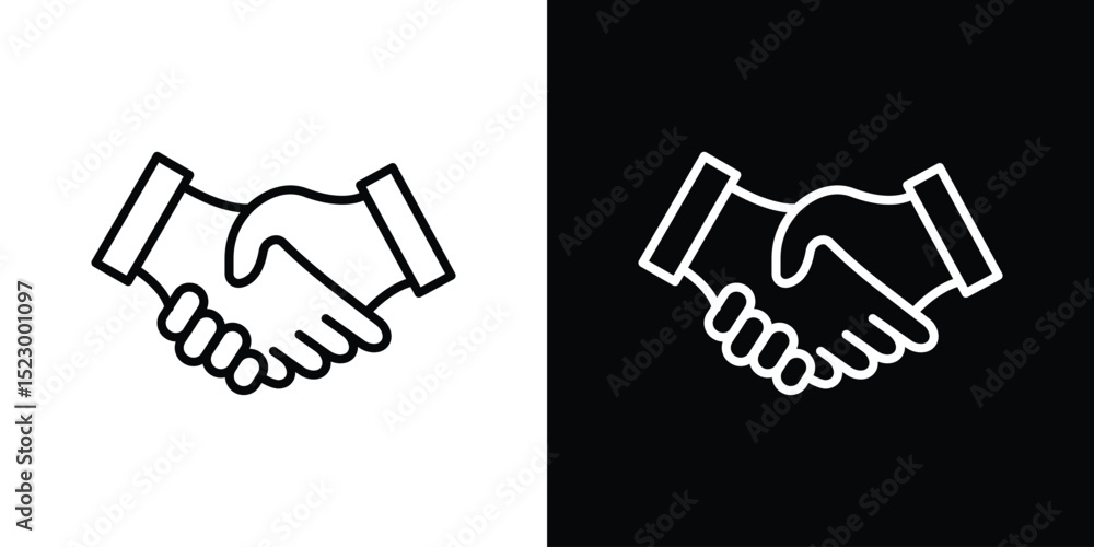 Aufkleber handshake icon graphic vector set for ui design