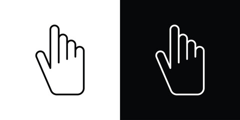 Hand pointer icon Graphic vector set for ui design