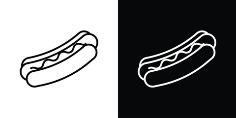 Hot dog icon Graphic vector set for ui design