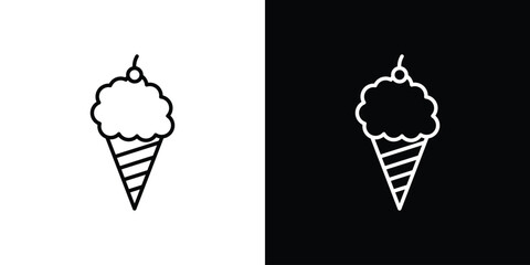 Ice cream icon Graphic vector set for ui design