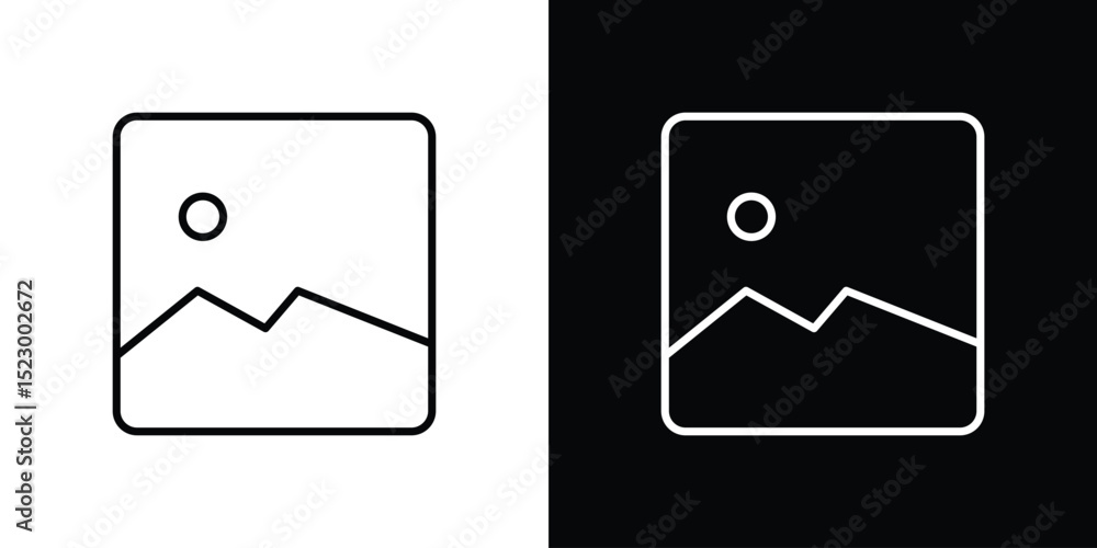 Poster image icon graphic vector set for ui design