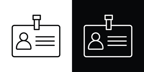 ID badge icon Graphic vector set for ui design