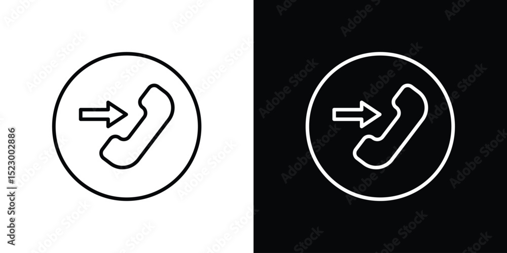 Poster incoming call icon graphic vector set for ui design