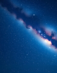 a vast cosmic panorama of the shimmering Milky Way dotted with countless radiant stars, papercraft. White tone