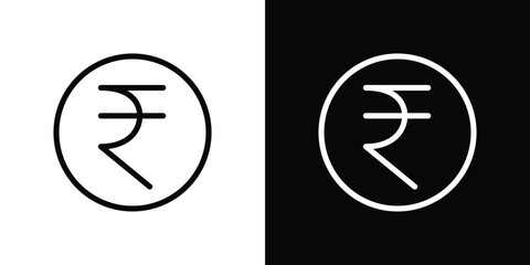 Indian rupee icon Graphic vector set for ui design