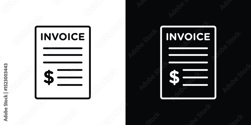 Aufkleber invoice icon graphic vector set for ui design