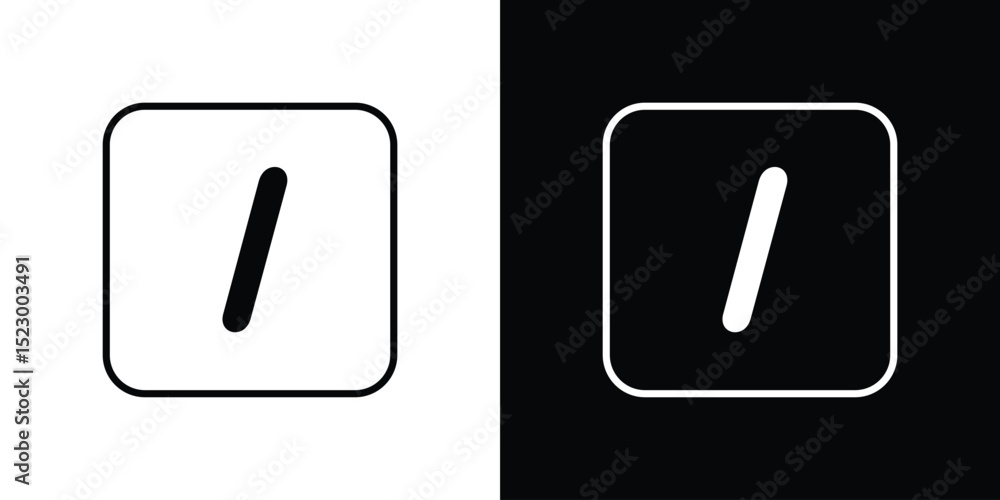 Poster italic button icon graphic vector set for ui design