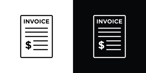 Invoice icon Graphic vector set for ui design
