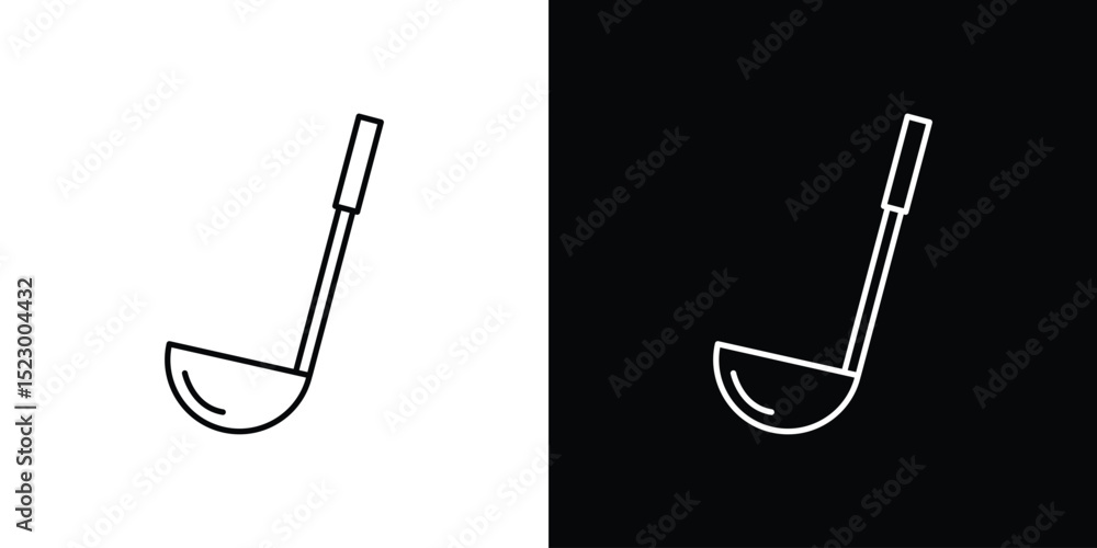 Poster ladle icon graphic vector set for ui design