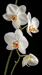Fototapeta premium Elegant white phalaenopsis orchids blooming