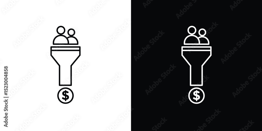 Aufkleber lead conversion icon graphic vector set for ui design