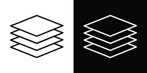 Layers icon Graphic vector set for ui design
