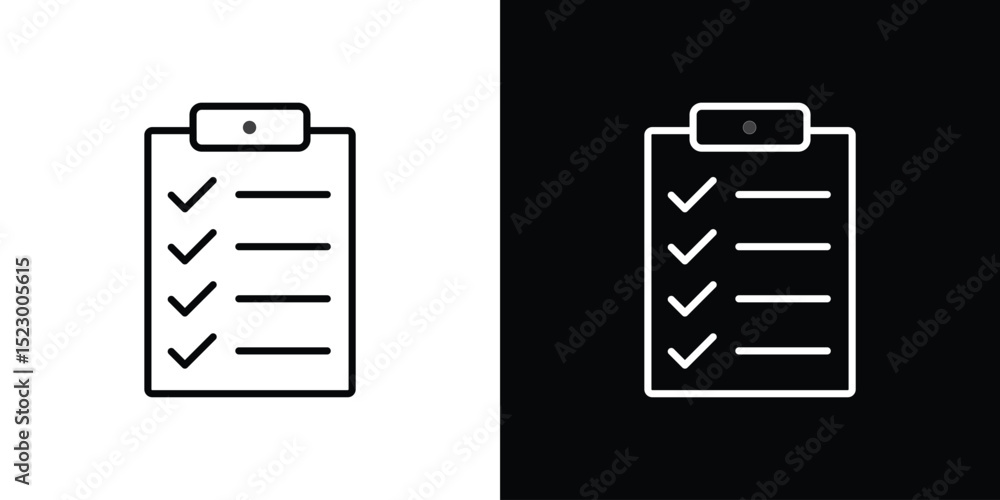 Poster list icon graphic vector set for ui design