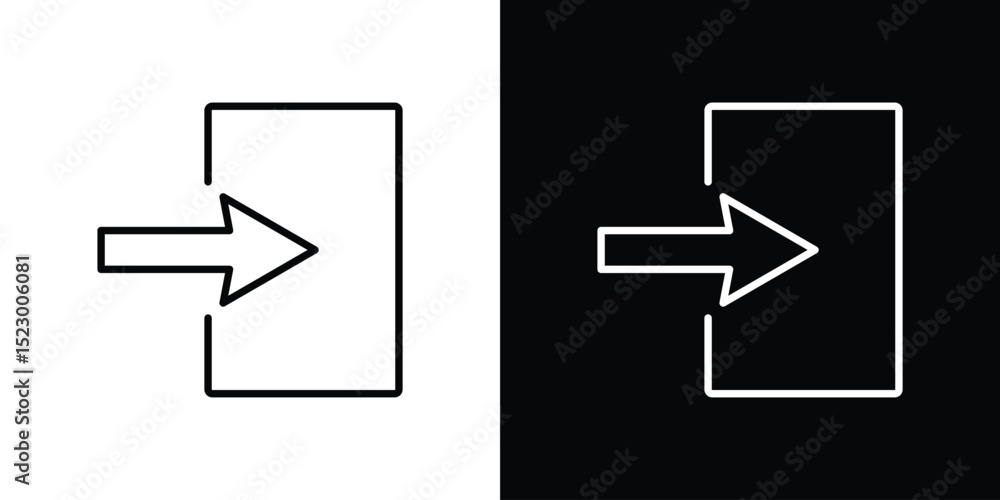 Poster log in icon graphic vector set for ui design