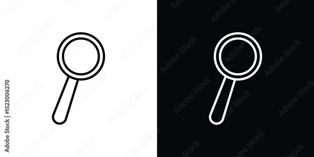 Poster loupe icon graphic vector set for ui design