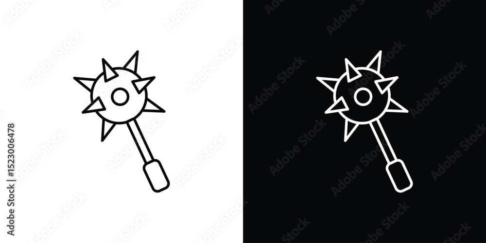 Poster mace icon graphic vector set for ui design