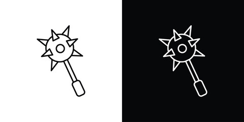 Mace icon Graphic vector set for ui design