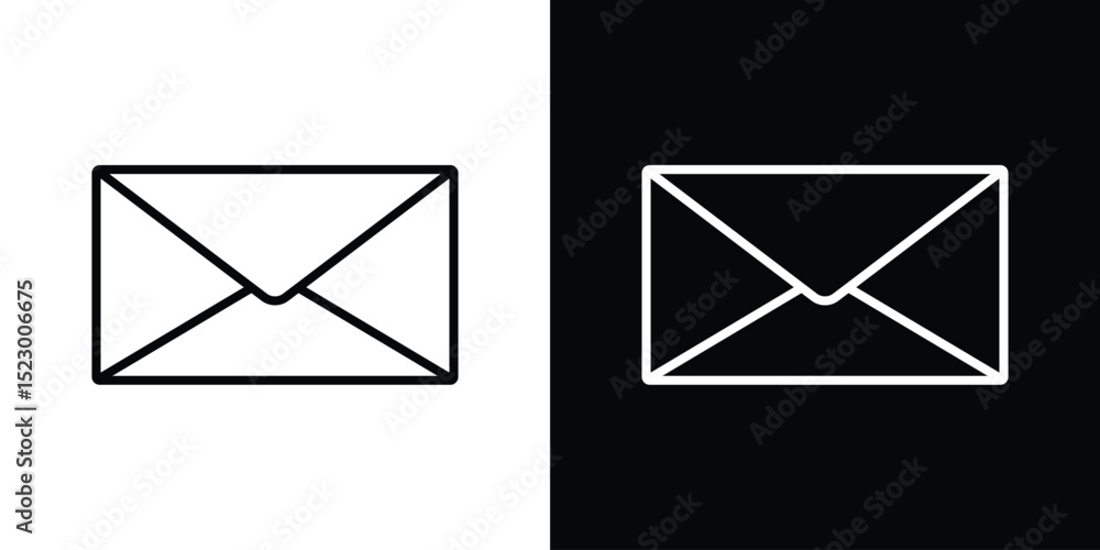 Poster mail icon graphic vector set for ui design