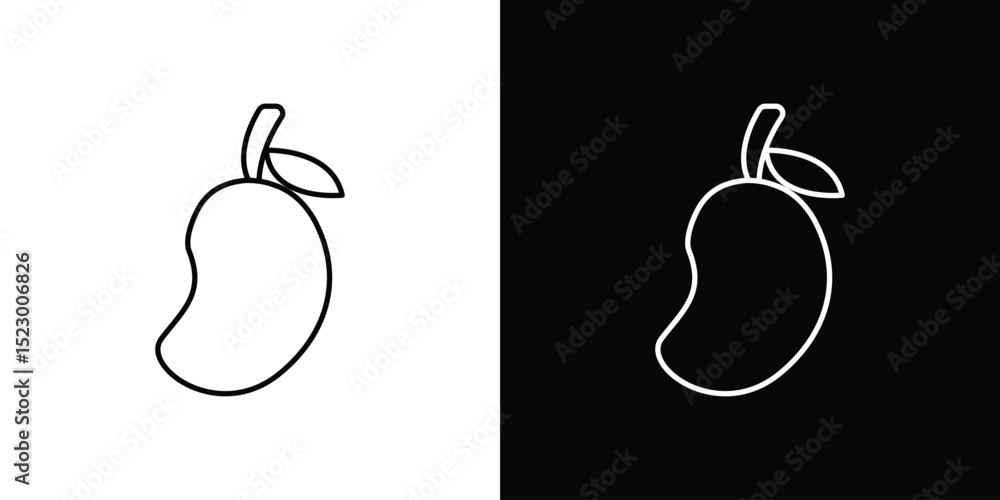 Poster Mango icon Graphic vector set for ui design