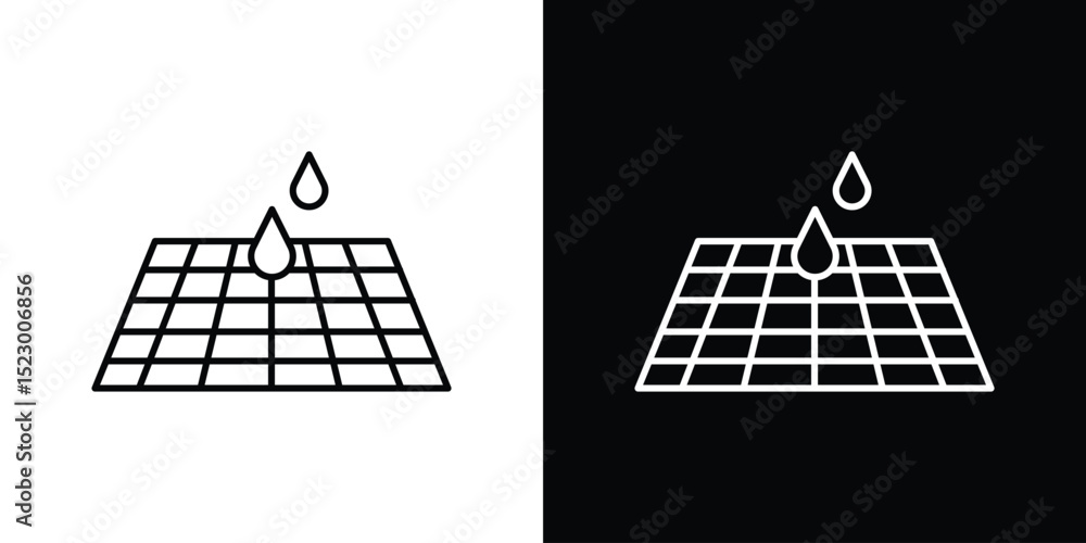 Poster manhole icon graphic vector set for ui design
