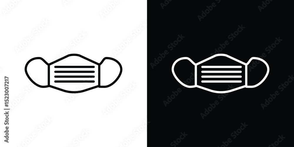Poster mask icon graphic vector set for ui design