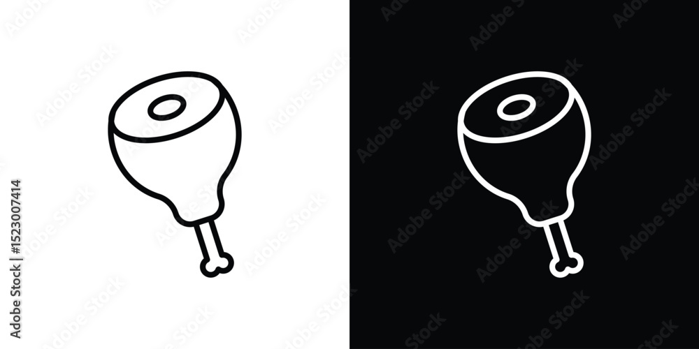 Poster meat icon graphic vector set for ui design