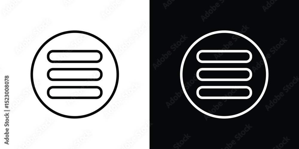 Poster menu icon graphic vector set for ui design