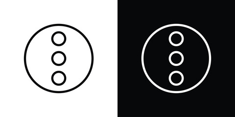 Menu dots icon Graphic vector set for ui design