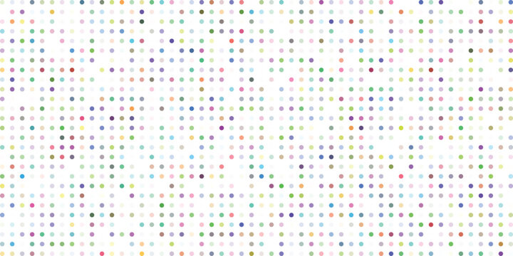Abstract colorful dot pattern in a grid structure featuring various pastel tones and perfect for background designs