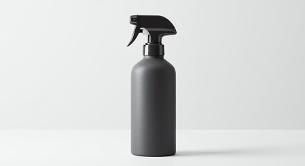 Obraz premium Gray spray bottle against white background