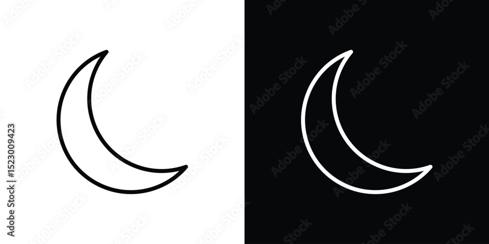 Aufkleber moon icon graphic vector set for ui design