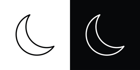 Moon icon Graphic vector set for ui design
