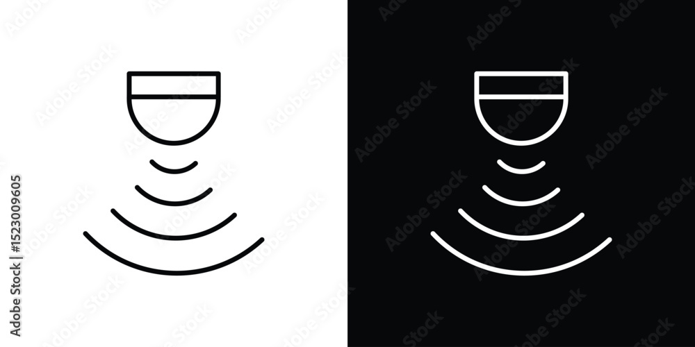 Poster motion sensor icon graphic vector set for ui design