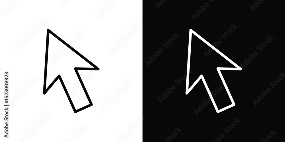 Poster mouse pointer icon graphic vector set for ui design