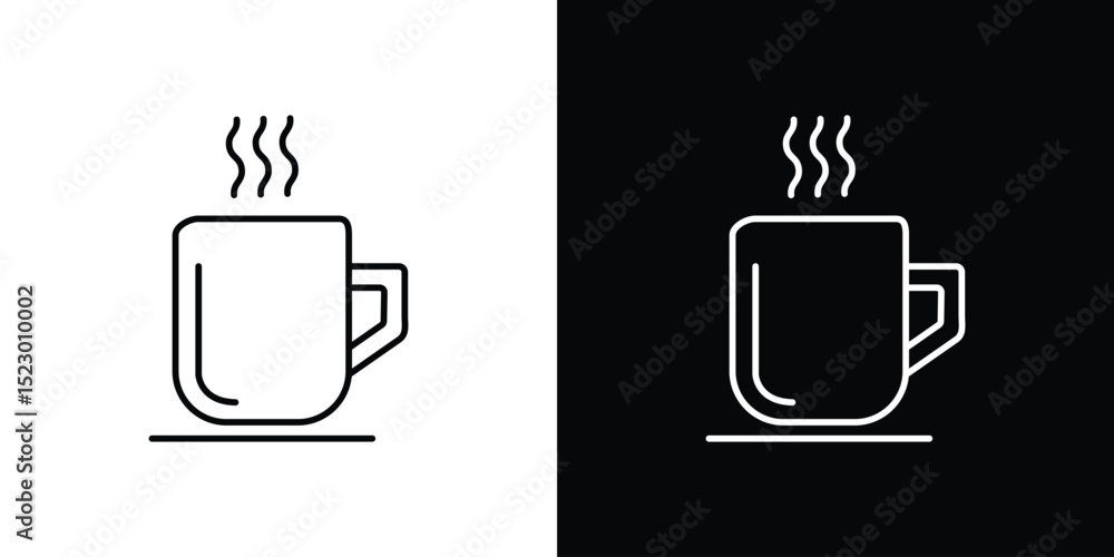 Poster mug icon graphic vector set for ui design