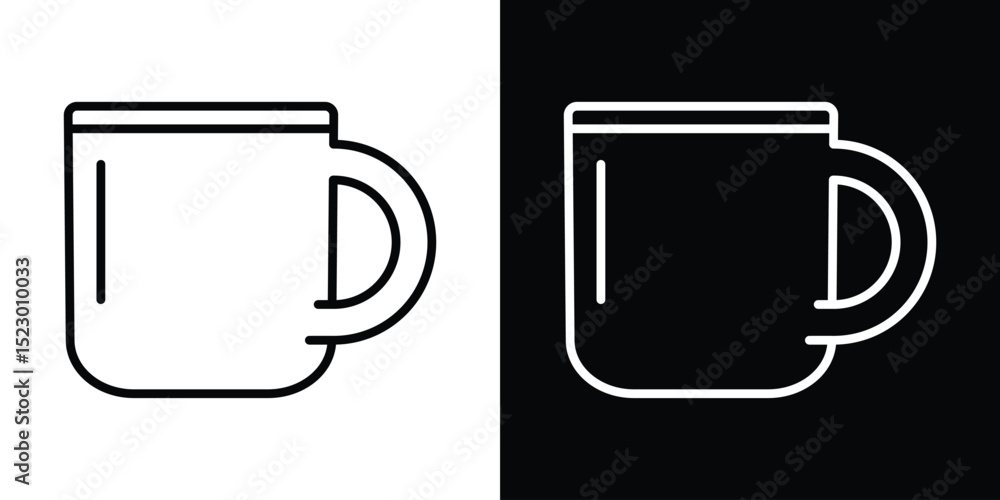 Poster mug icon graphic vector set for ui design
