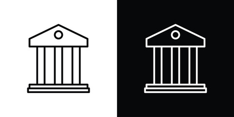 Museum icon Graphic vector set for ui design