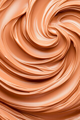Swirling milk chocolate cream creates a smooth and delicious texture