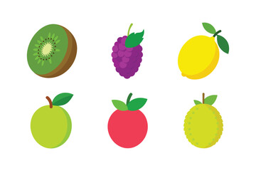 Fresh Fruit Vector Set for Packaging Design