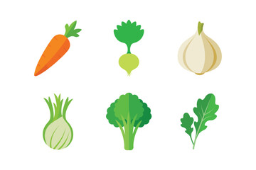 Vibrant Vegetable Vector Pack for Teaching