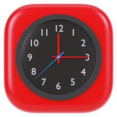 clock Icon Set for UI, App, or Interface isolated on transparent white background, clipping path