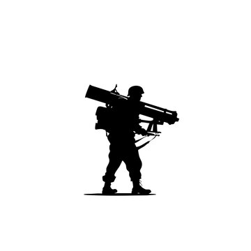 Special Forces Soldier - Minimal Black Combat Silhouette