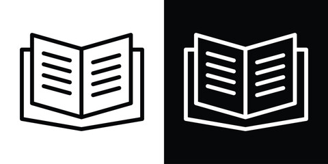 open book icon Graphic vector set for ui design