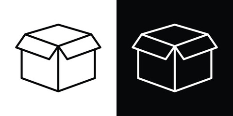 Open box icon Graphic vector set for ui design