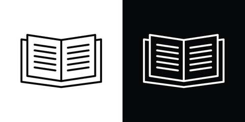 open book icon Graphic vector set for ui design